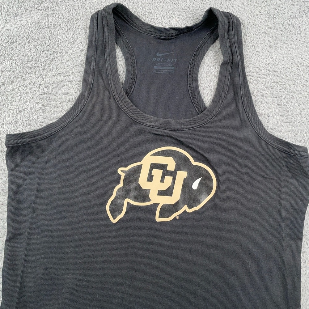Colorado Buffaloes Tank Top Womens XL Black Dri-Fit Nike Athletic Training